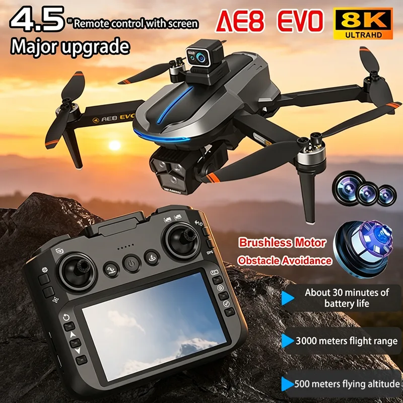 طائرة بدون طيار AE8 EVO احتراف - مراجعة Drone Photogrammetry وسعره